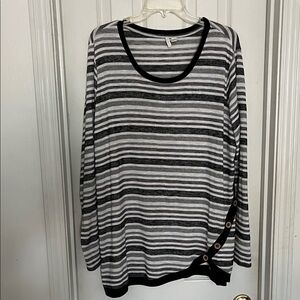 Chic Striped Long Sleeve Top